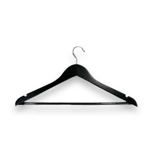 Black Wooden Hanger with Bottom