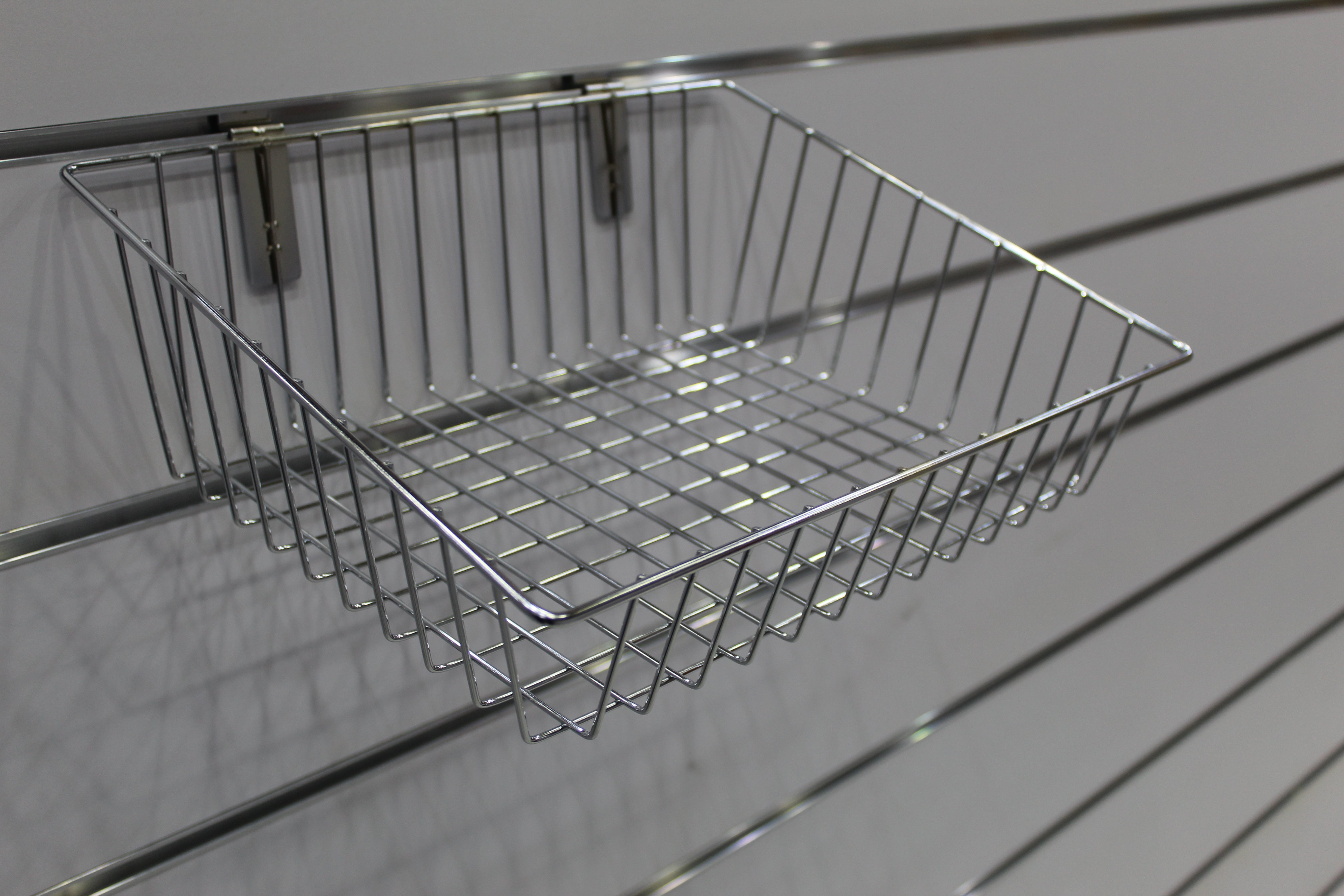 Angled Slatwall Wire Basket