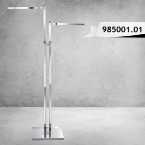 Chrome Double Arm Clothing Display Stand
