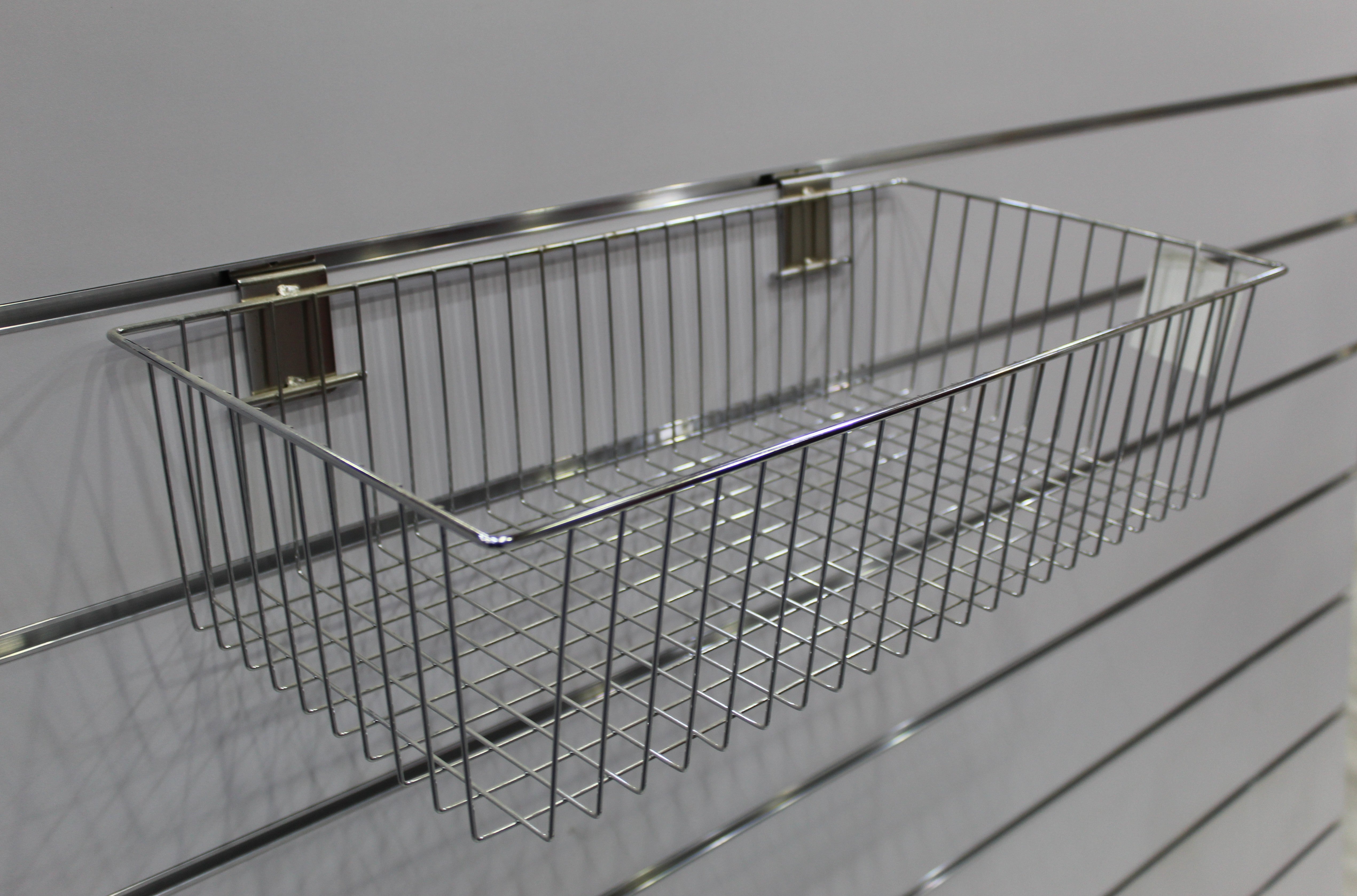 Deep Slatwall Wire Basket