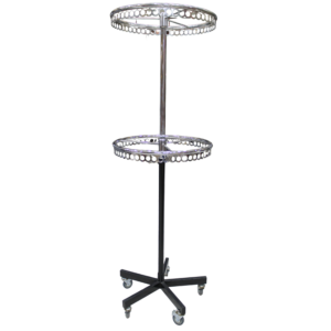 Double Round Clothes Display Stand