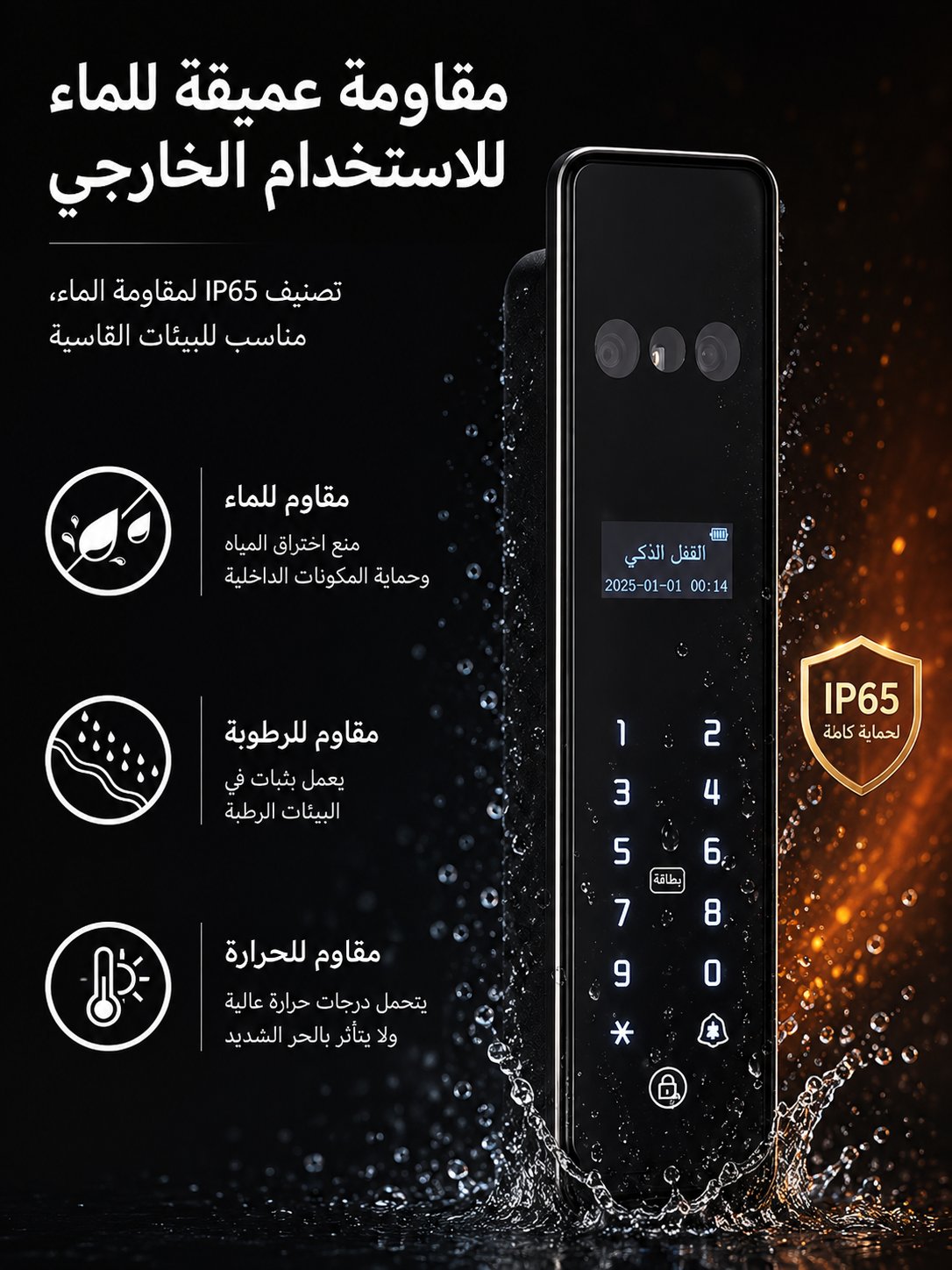 Facial Recognition Aluminum Profile Smart Lock - Image 9