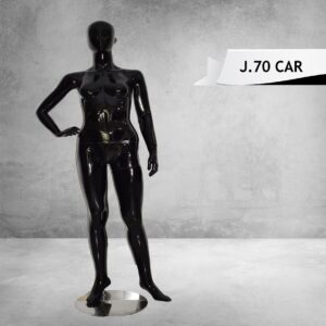 Full Body Female Mannequin Glossy Black Color