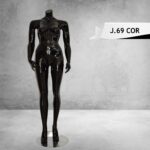 Headless Female Mannequin Glossy Black Color