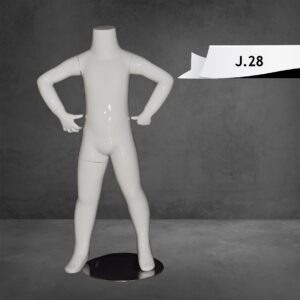 Headless Mannequin Kids Glossy White Color