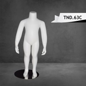 Headless Mannequin Kids Matte White