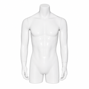 Half Body Male Mannequin W/ Arms