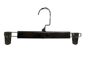 Plastic Black Chrome Hanger With Clips