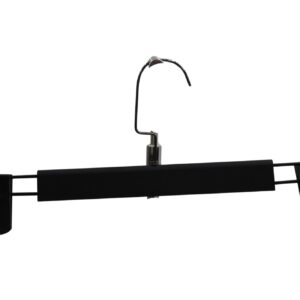 Plastic Black Hanger With Clips