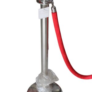 Queue Barrier Post with Red Velvet Rope