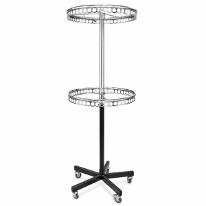 Double Round Clothes Display Stand
