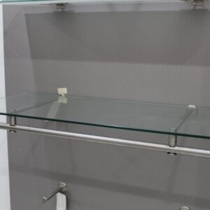 Round Glass Shelf with Hanging Rod