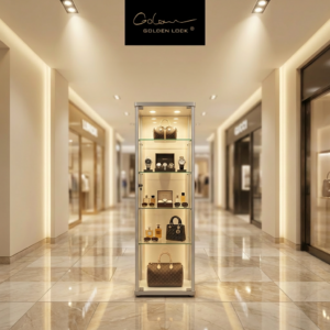 Silver Display Cabinet Tall