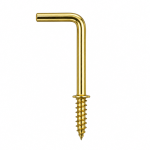 L-Shaped Screw Hook – Gold Finish