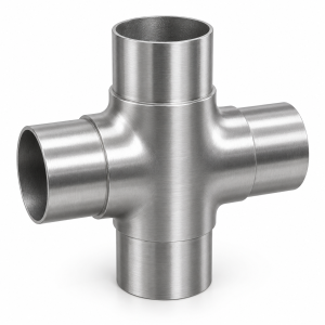 Stainless Steel 4-Way Pipe Connector